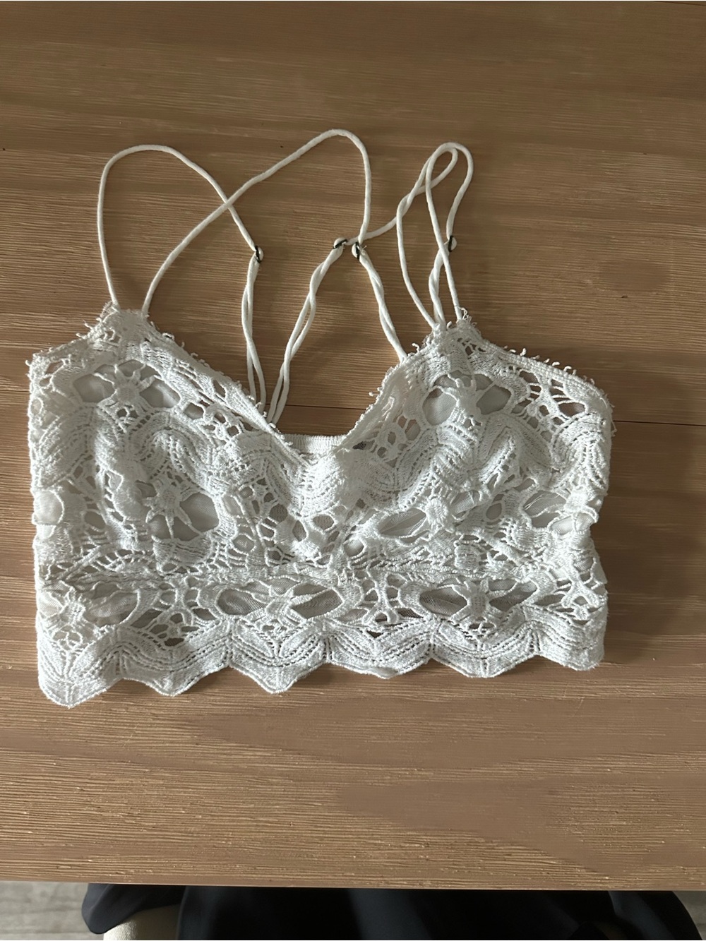 Free People White Crochet Lace Bralette